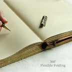 Carnet en cuir relié feuille de lotus – Carnet en cuir fait main, cadeau de Noël et du Nouvel An, cadeau de fêtes