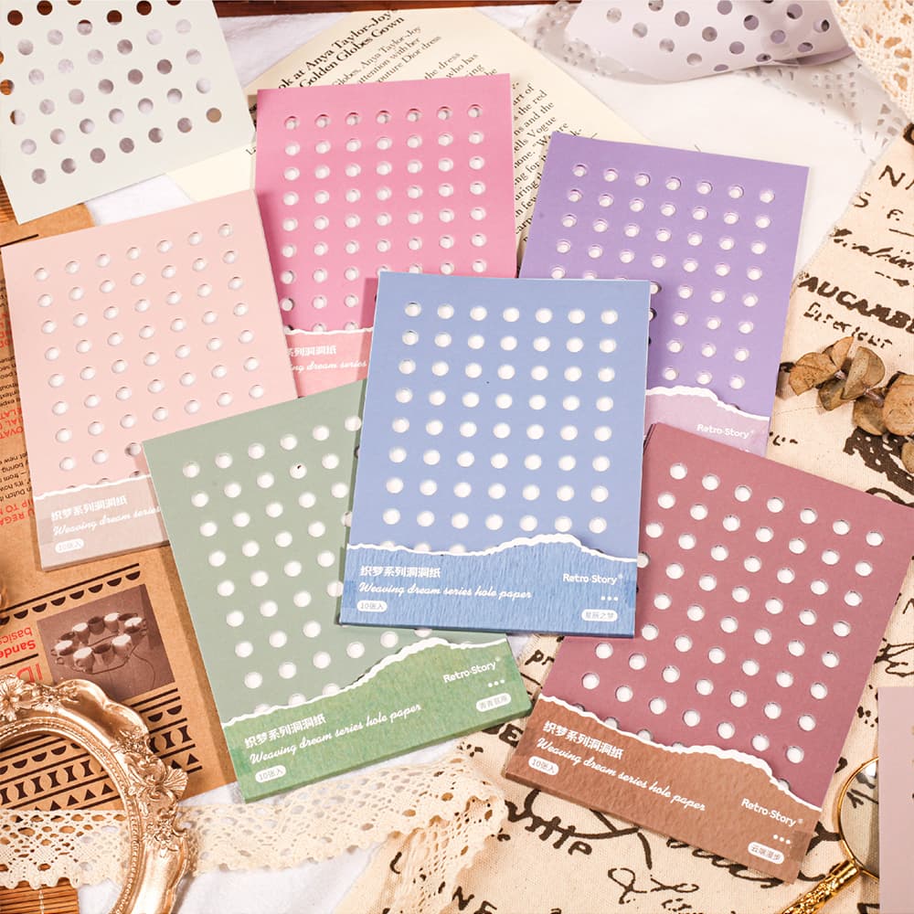 Macaron-Inspired Polka Dot Scrapbook Paper