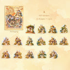 Iridescent Magic Castle Sticker Set – Für Journaling