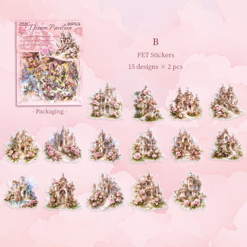 マジックキャッスル虹色ステッカーセット – ジャーナリング用