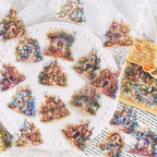 Iridescent Magic Castle Sticker Set – Für Journaling