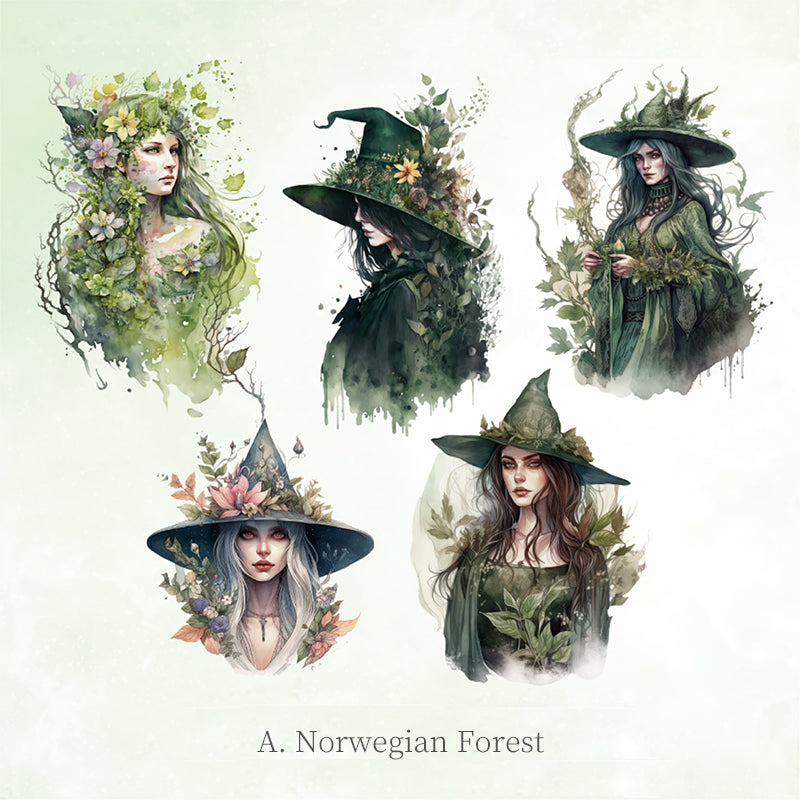 Mystical Sprite PET Sticker-Set für Scrapbooking