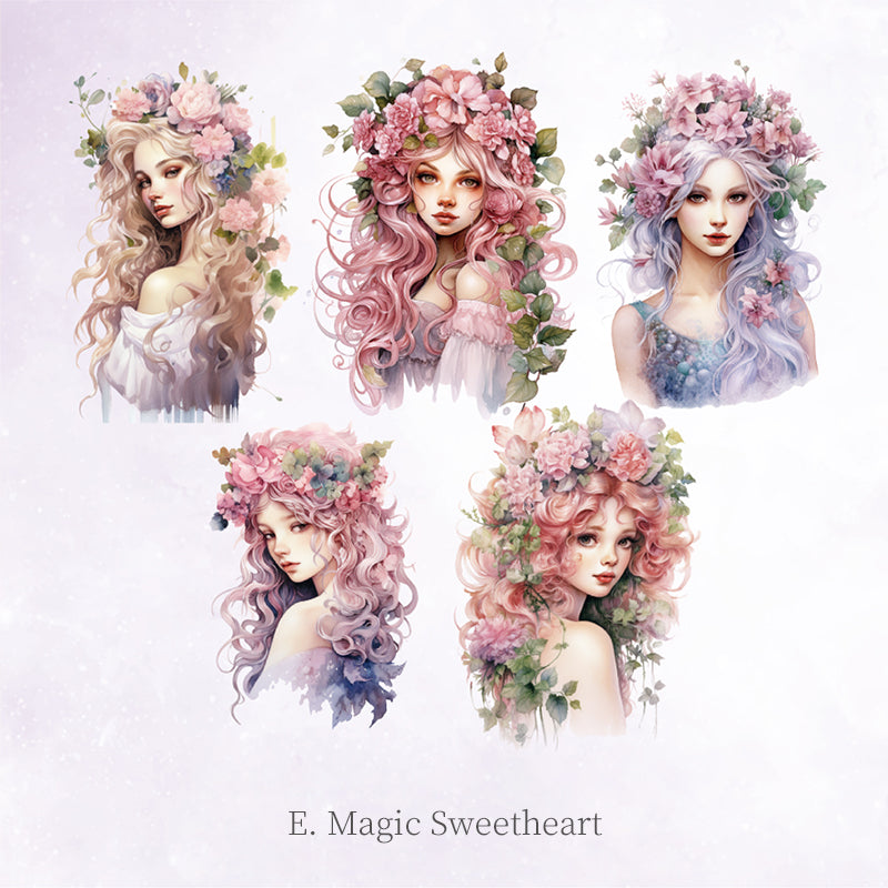 Mystical Sprite PET Sticker-Set für Scrapbooking