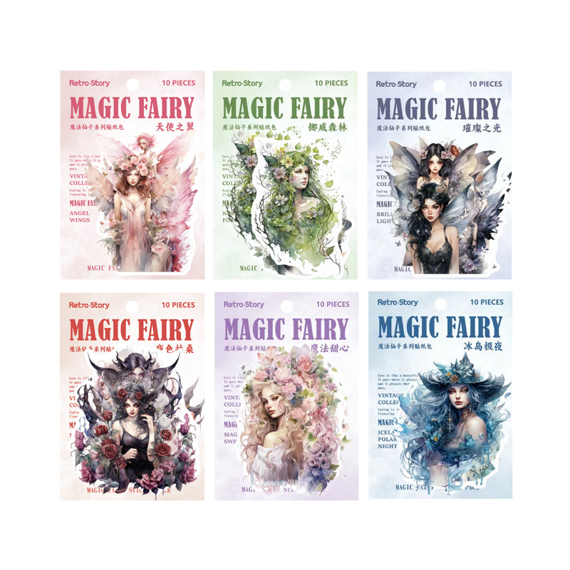 Mystical Sprite PET Sticker-Set für Scrapbooking