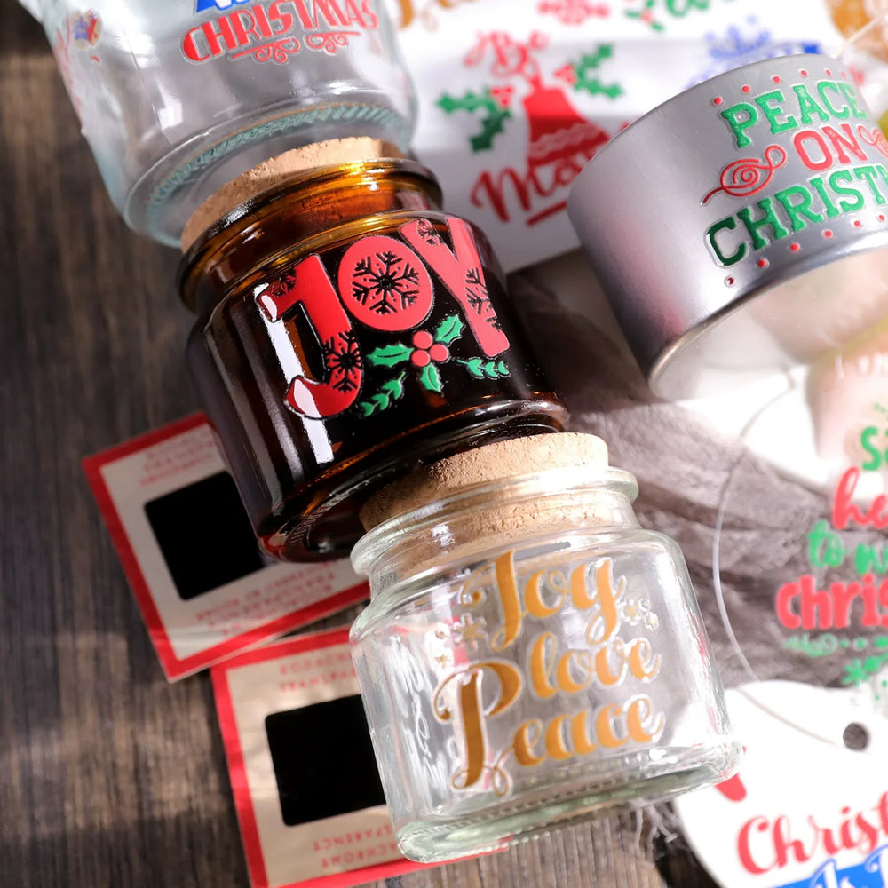 Merry Christmas Quote Crystal Transfer Stickers