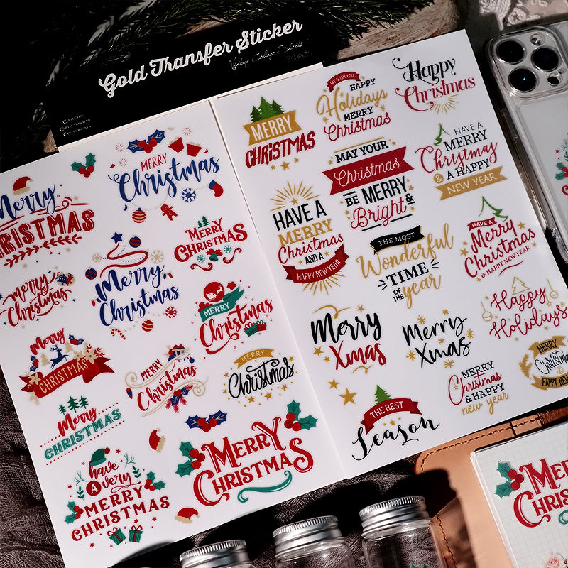 Merry Christmas Sticker | UV DTF Transfer Sticker