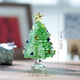Mini figurine en verre en forme de sapin de Noël – Décoration de fêtes artisanale en verre