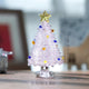Mini figurine en verre en forme de sapin de Noël – Décoration de fêtes artisanale en verre