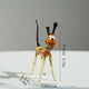 Mini figurine de chien en verre – Chiot en verre artisanal fait main, petit cadeau mignon pour la décoration de bureau