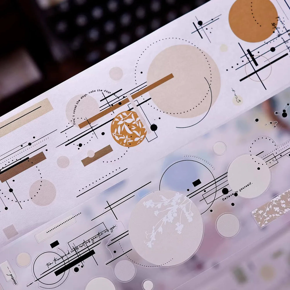 Minimal Geometric Circle PET Washi Tape