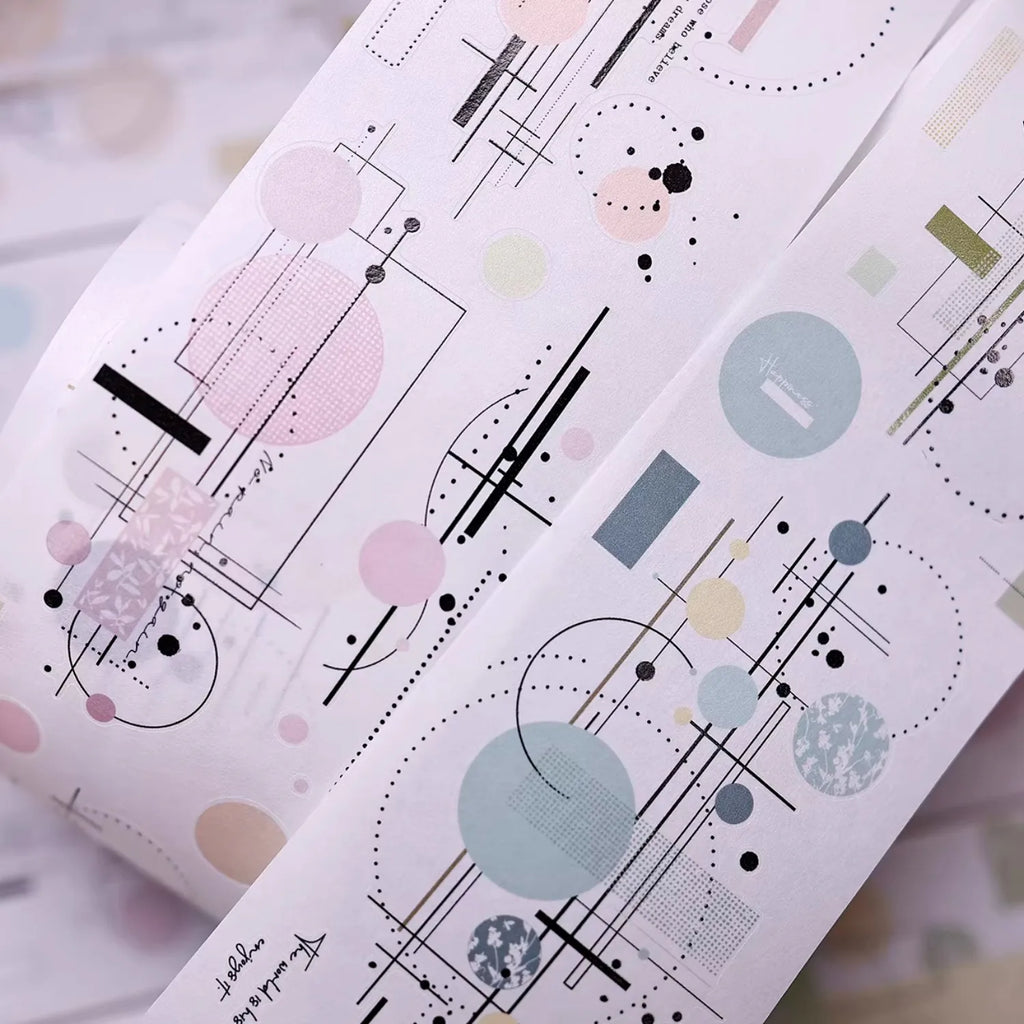 Minimalistisches Geometrisches Kreis PET Washi Tape