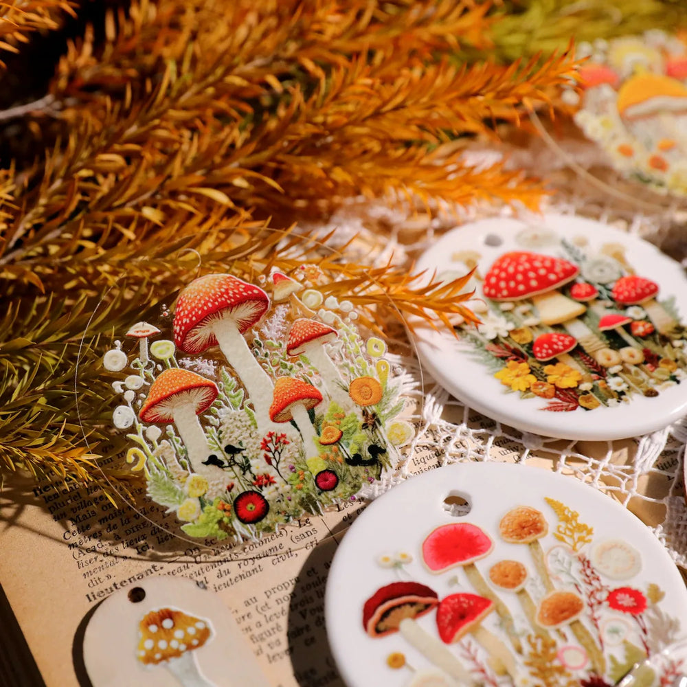 Mushroom Crystal Transfer Stickers for Cups, Phone Cases & Journals