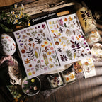 Nature Botanical Leaves UV DTF Sticker Transfers