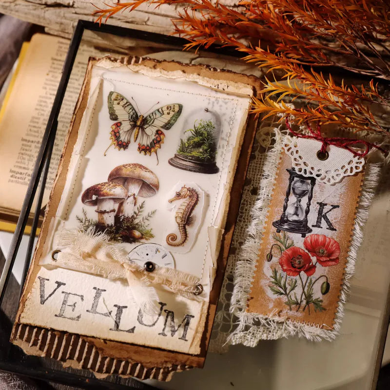 Nature Field Notes Rub-On Transfer Stickers | Forest Animals & Plants