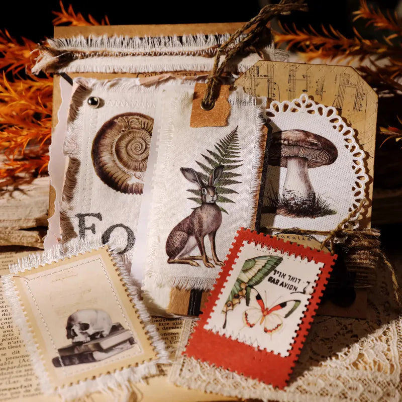 Nature Field Notes Rub-On Transfer Stickers | Forest Animals & Plants