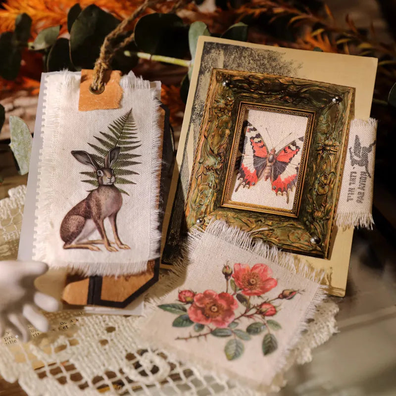 Nature Field Notes Rub-On Transfer Stickers | Forest Animals & Plants