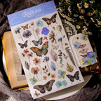 Naturtagebuch-Aufkleber zum Aufreiben | Botanische und Schmetterlingsmotive