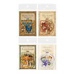 Autocollants PET de la série Nature – Feuilles et papillons, style tampon floral