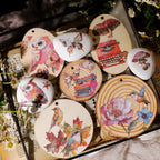Oil Painting Style Rub-On Stickers | Hummingbird, Owl & Floral Transfers