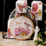 Oil Painting Style Rub-On Stickers | Hummingbird, Owl & Floral Transfers