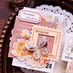 Orange Floral Snowflake Die-Cut Washi PET Tape