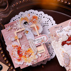 Orange Floral Snowflake Die-Cut Washi PET Tape
