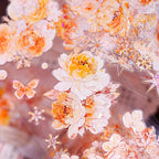Orange Floral Snowflake Die-Cut Washi PET Tape