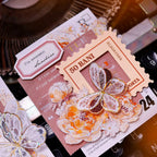 Orange Floral Snowflake Die-Cut Washi PET Tape