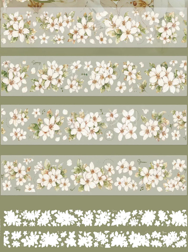 Orange Jasmine Flower Washi Tape / PET Tape