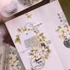 Orange Jasmine Flower Washi Tape / PET Tape – Floral Journaling Tape
