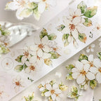 Orange Jasmine Flower Washi Tape / PET Tape – Floral Journaling Tape