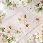 Orange Jasmine Flower Washi Tape / PET Tape – Floral Journaling Tape