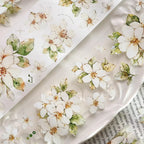 Orange Jasmine Flower Washi Tape / PET Tape – Floral Journaling Tape