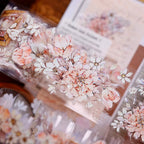 Orange Peony Floral Shell-Shimmer PET Tape