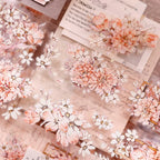 Orange Peony Floral Shell-Shimmer PET Tape