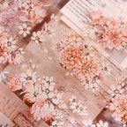 Orange Peony Floral Shell-Shimmer PET Tape