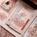 Orange Peony Floral Shell-Shimmer PET Tape
