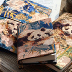 Panda Fabric Journal – Bullet Journal & Note-taking Notebook, Hobonichi Cover, Gift for Her