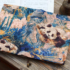 Panda Fabric Journal – Bullet Journal & Note-taking Notebook, Hobonichi Cover, Gift for Her