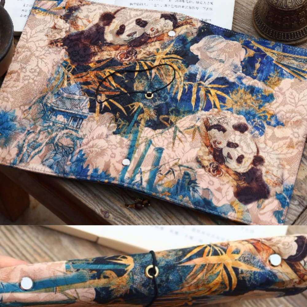Carnet de notes Panda Fabric Journal – Bullet Journal et carnet de notes, couverture Hobonichi, cadeau pour elle