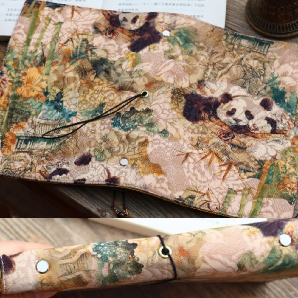 Carnet de notes Panda Fabric Journal – Bullet Journal et carnet de notes, couverture Hobonichi, cadeau pour elle