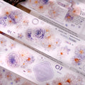 Pastel Floral Die-Cut Washi & PET Tape Pink & Lavender