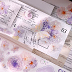 Pastel Floral Die-Cut Washi & PET Tape Pink & Lavender