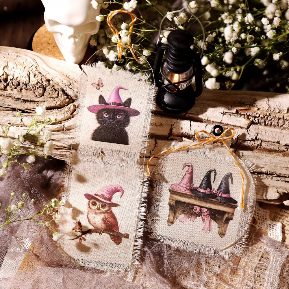 Autocollants à frotter Sorcière Rose | Scrapbooking Magique