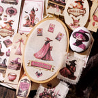Pinke Hexen-Aufkleber zum Aufreiben | Magisches Scrapbooking