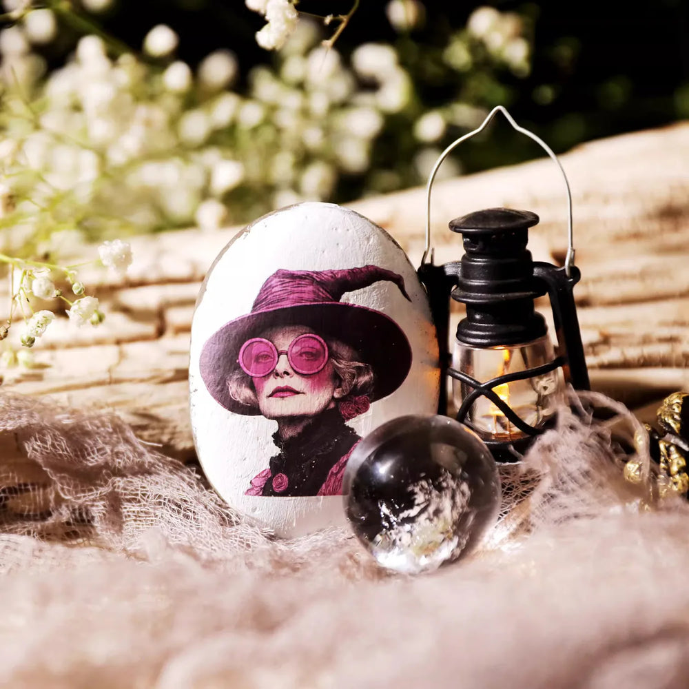 Autocollants à frotter Sorcière Rose | Scrapbooking Magique