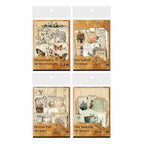 Plant Butterfly Vintage Scrapbook Paper Sticker Kit