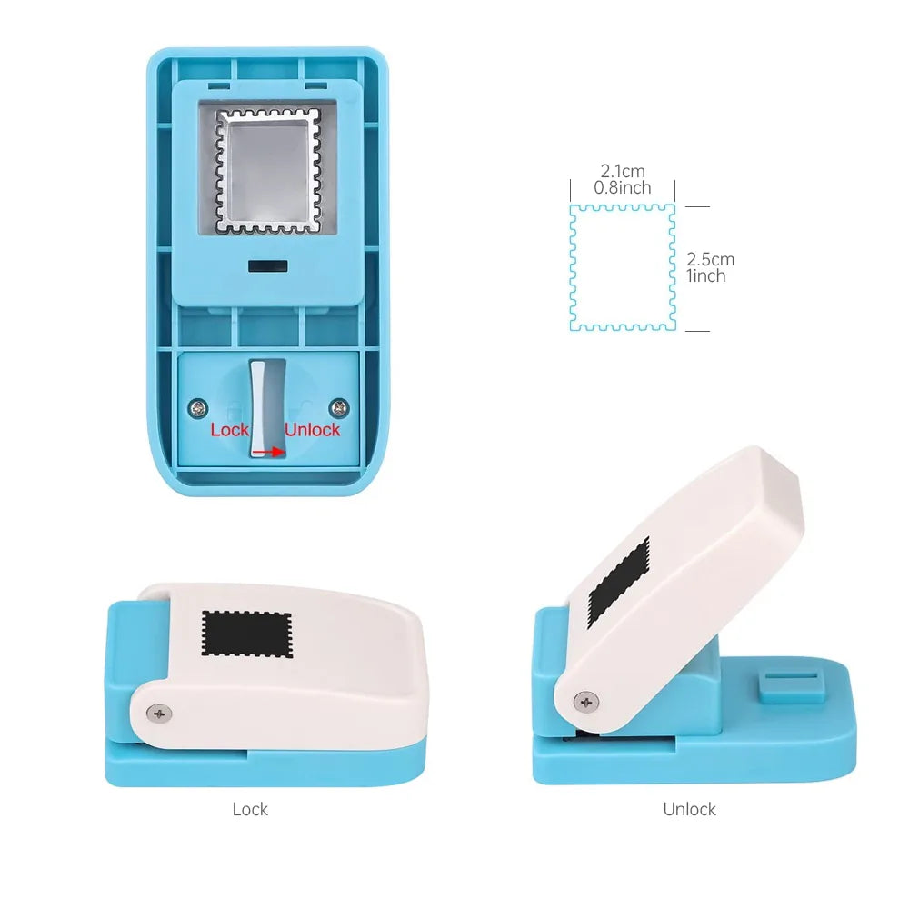 Postage Stamp Embossing Punch – Paper Craft Tool for Journaling Scrapbooking & Card Making