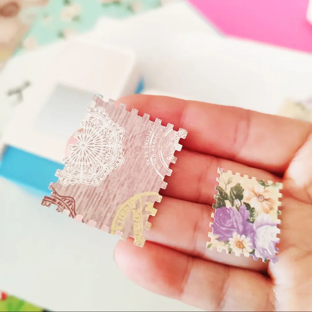 Postage Stamp Embossing Punch – Paper Craft Tool for Journaling Scrapbooking & Card Making