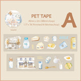 Pre-cut Dessert Coffee Happy Time Themed PET Tape